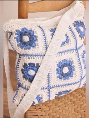 Altar’d State Blue Coastal Crochet Bag - NWT